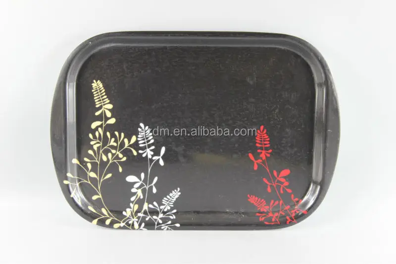 Black Plastic Melamine Tray