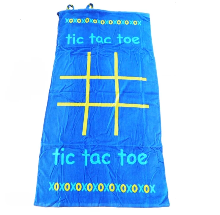 100 Cotton Tic Tac Toe Beach Game Towel/velour Printed Xo Game Beach