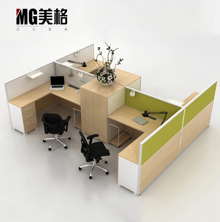 Melamine Workstation and Chair Frond Office Table Employee Table