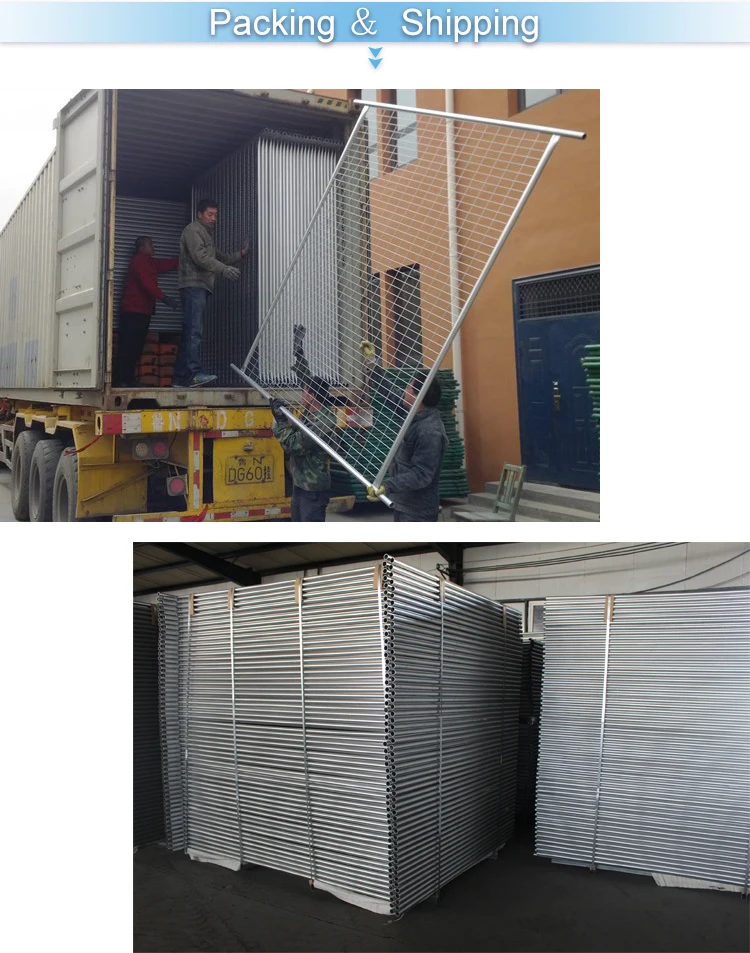 Australia Hot Dipped Galvanized Temporary Fence With Cementing PVC Plastic Base