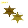 Custom Wholesale Engraved Personalized Blank Gold Plated Metal Sheriff Star Lapel Pin Badge