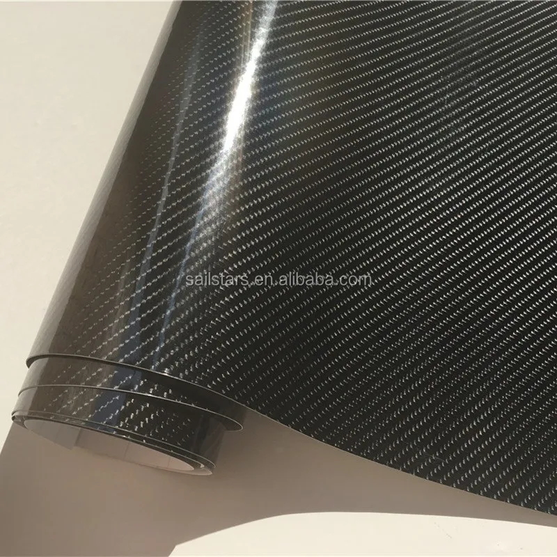 Air Bubble Free 4D Gloss Carbon Fibre Vinyl Wrap Textured for Car & Home 