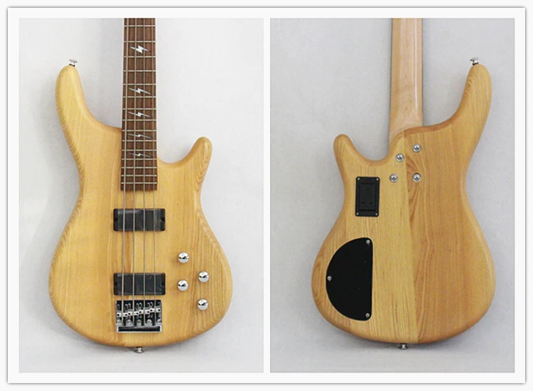 Hot Sale Elm Wood Body Electric Bass Guitar Technical Wood Fingerboard