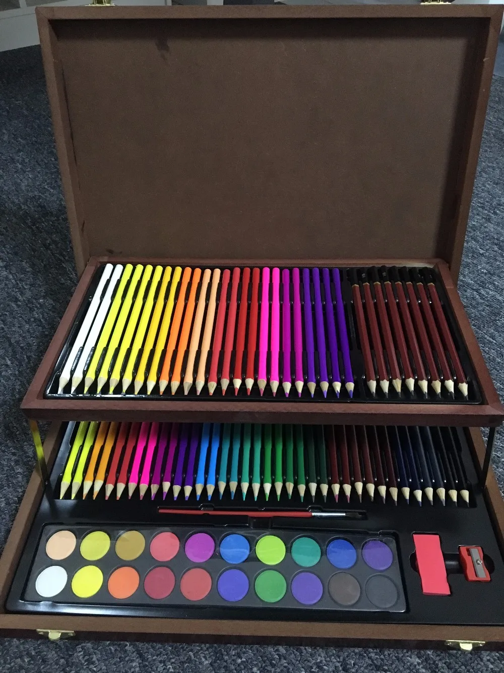 Stationery Gifts Wooden Jumbo Art Coloring Set Box Painting Set Buy