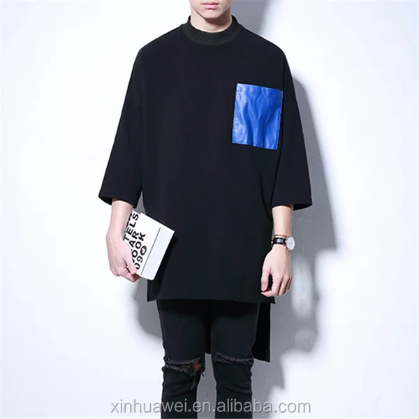 Custom Pocket Tshirt In Different Color Mens Extra Long Tshirts Buy
