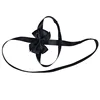 Black pre-tied satin ribbon bows with elastic loop for gift box