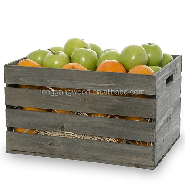 Antique Green Wooden Fruit Crate Vegetable Crates Buy Natural Wood