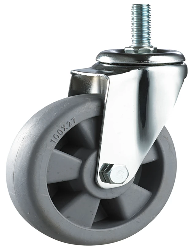 factory prices Medium duty pp swivel threaded stem caster wheels for furniture and sofa