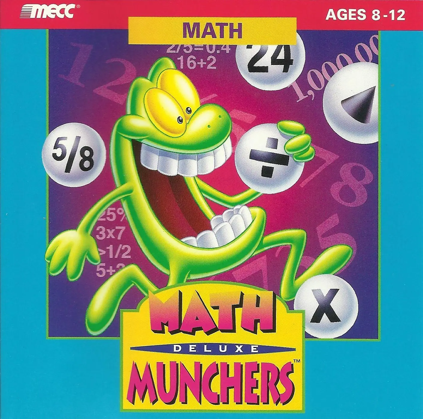 Math Munchers Deluxe Pc Mac Software Cd Sleeve Toys Games Learning Education Onsource Co