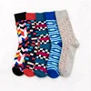 Men's Funny Colorful Combed Cotton Socks Red Argyle Dozen Pack Casual Happy Socks Dress Wedding Socks
