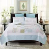 Yutong 3-Piece Reversible Quilt Set Colorful Square Pattern Lightweight Super Soft Bedspread Enzyme Washed Coverlet Set