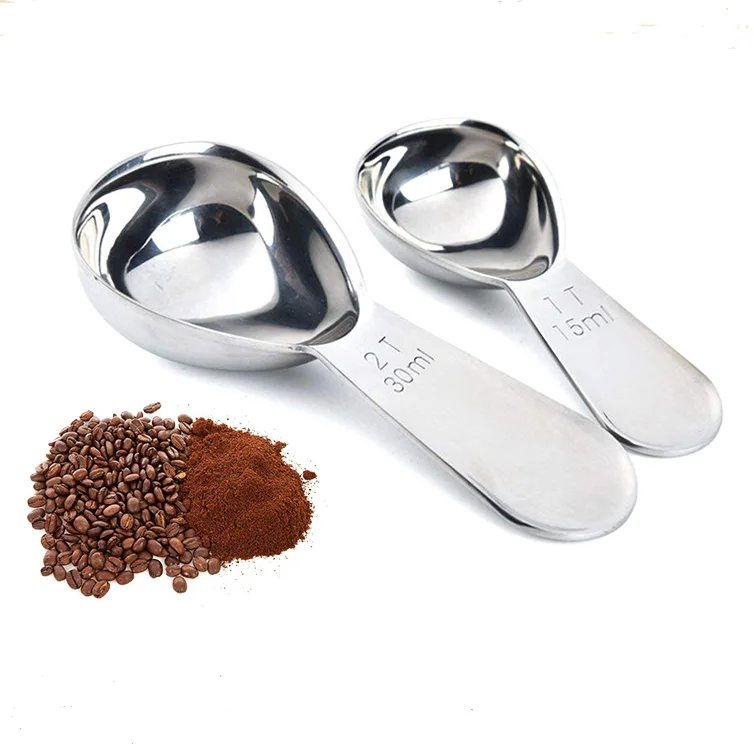 Stainless Steel 2 Tablespoon Coffee Scoop Spoon 30ml Measuring Spoon