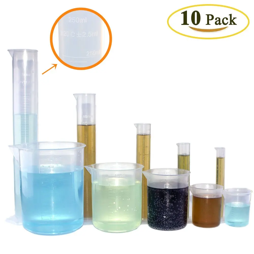 plastic beakers with lids