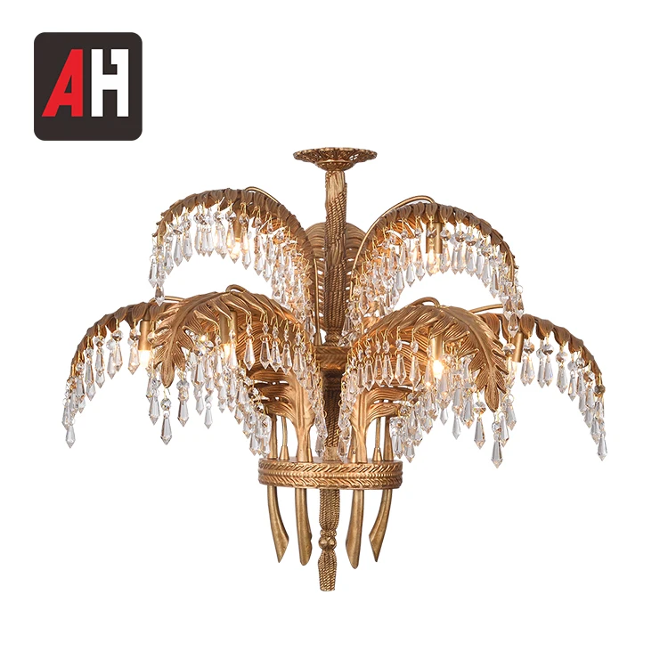 Latest Large french G9 glass banquet hall K9 crystal ceiling light