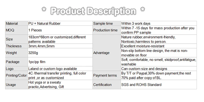 Weco friendly pu yoga mat