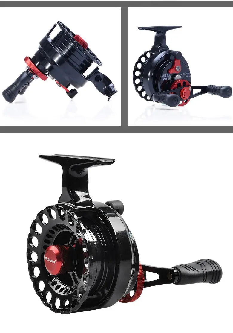 Carretel da Mosca Jangada de Pesca Carretel de Pesca Yichao Novo Nnd h65 Gear Ratio 3.6: 1 Semimetal Esquerda e direita Voar Pesca no Gelo Carretel Jangada 6 Carretilhas de pesca