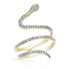 Unique cubic zircon sterling silver snake designs ring jewelry