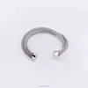 Twisted Double Cable Wire Mesh Bracelet Cuff Bangle