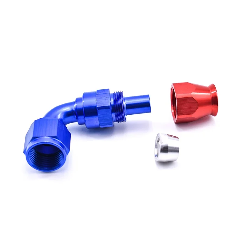 Aluminum Alloy An Fitting 120/150/180 Degree Ptfe Hose Ends Pipe