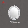 84050# Designer Living Room Baroque style oval carved decorative white framed Vintage Wall mirrors