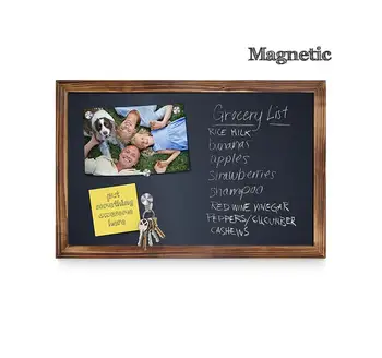 Rustic Torched Wood Magnetic Wall Chalkboard Small Size 11x17inch Rustic Torched Wood Magnetic Wall Chalkboard Small Size 11x17inch Framed Decorative