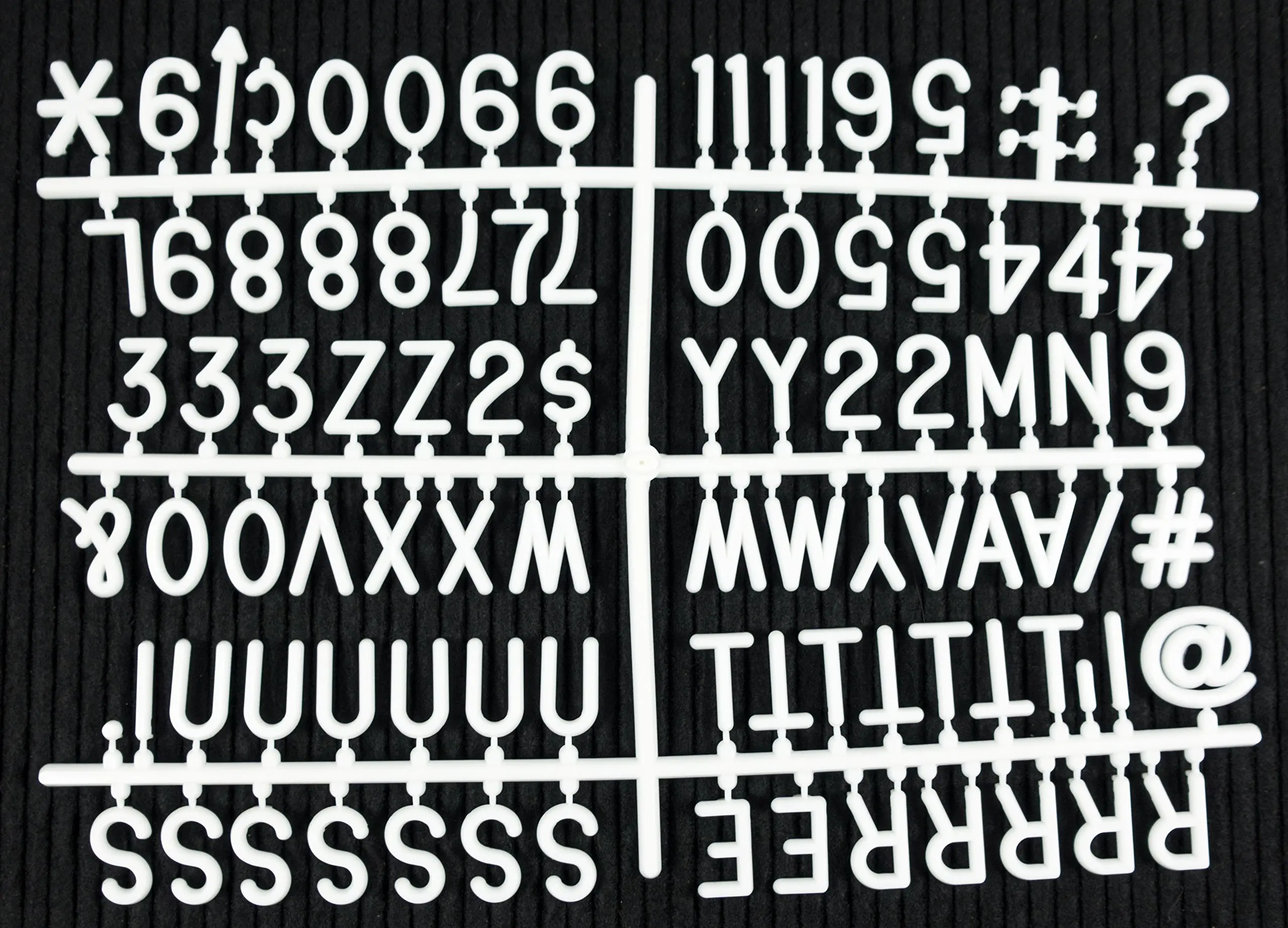 1" Letter Board Letters - 346-Piece White Letters, Numbers and Symbols for Changeable Felt Letter Boards - Multiple Colors/Sizes Available (1" White)