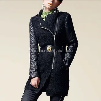 long pile coat beige