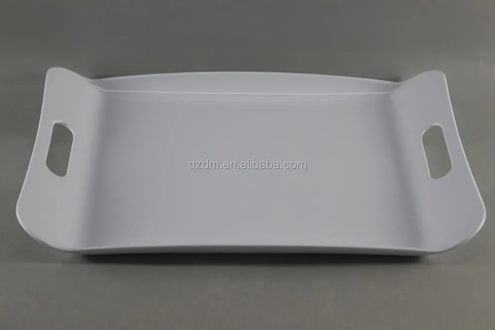 16" White Melamine Serving Tray Custom Print