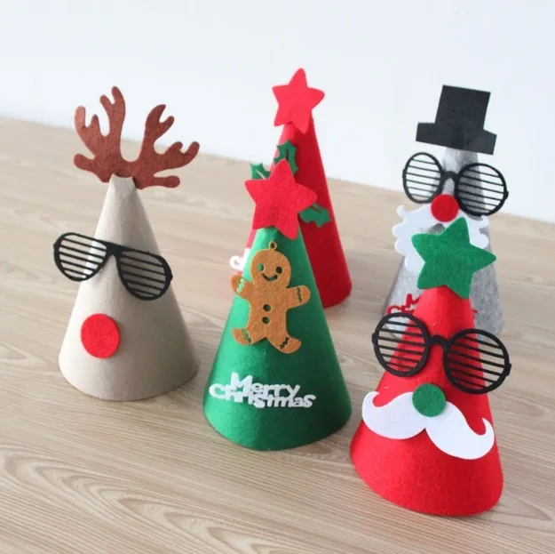 Christmas Wholesale Custom Decorated Felt Small Hat Craft Bottle Santa Hats Buy Bottle Santa Hats Small Santa Hat Craft Felt Christmas Hat Product On Alibaba Com