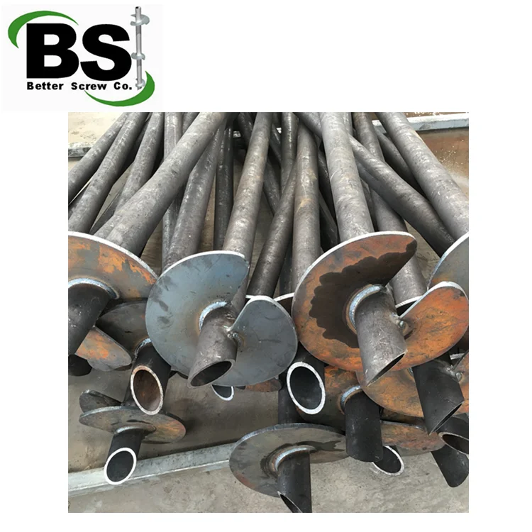 Galvanized Steel Foundation push Piers Light Pole Anchors