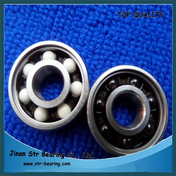 skateboard miniature longboard wheels hybrid ceramic Si3N4 ZrO2 ball bearing 608 2rs zz 608rs with balck white ball
