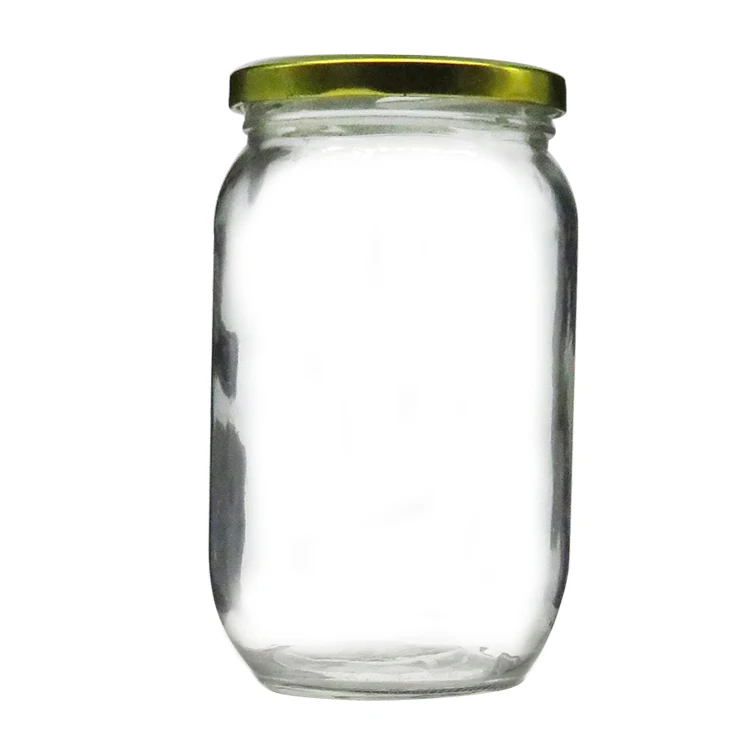 Download 720ml 24oz Round Canning Glass Pickles Coconut Oil Storage Jar With 82mm Lug Cap - Buy Glass ...