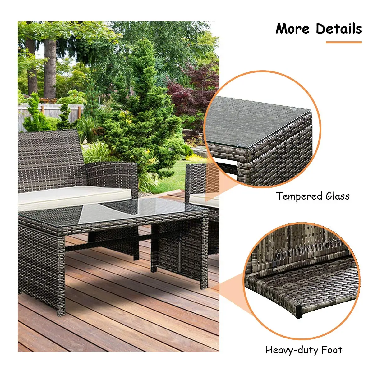 Cheap Flat Pack Rattan Furniture Outdoor Furniture Rattan Garden