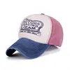 Hot Selling Summer Fashion New Black Patchwork Letter Print Face Cap Streetwear Trucker Fitted Hat Hip hop Baseball Caps