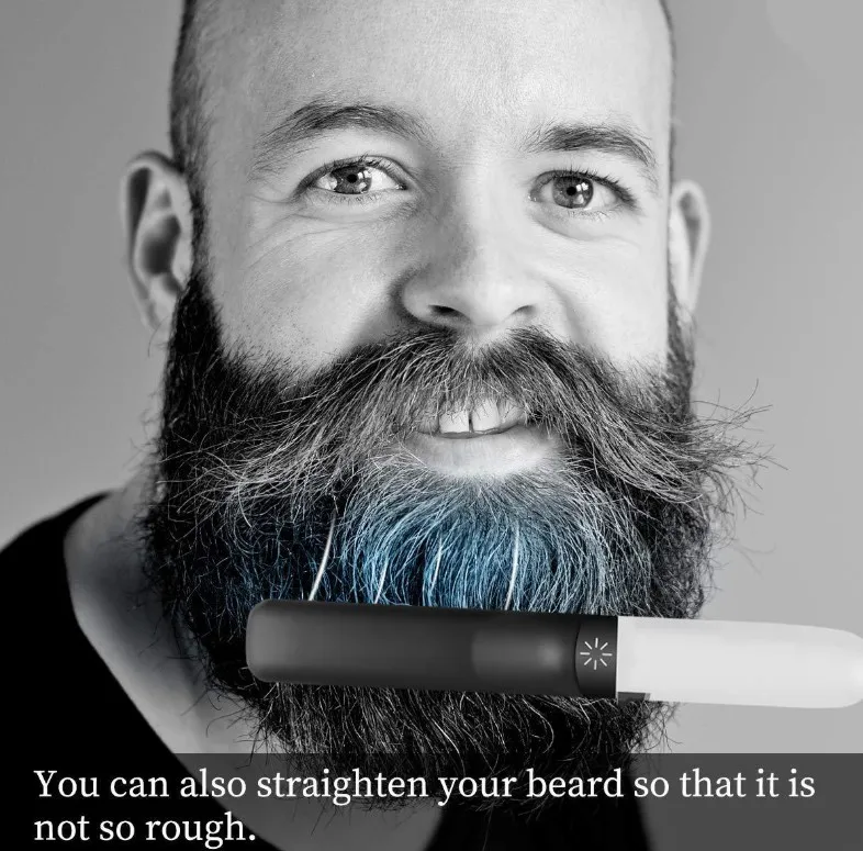 New Product Ideas 2019 Portable Heating Beard Straightener Beard Straightener for men with Anti-Scald