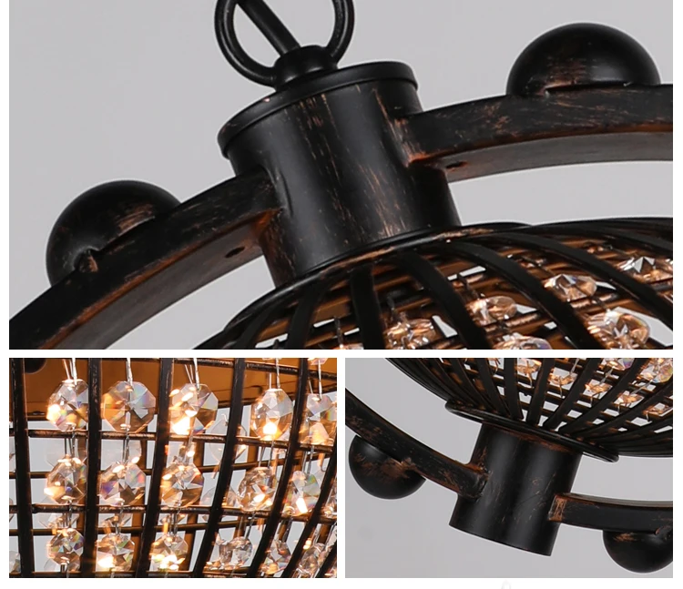 Modern E14  Hotel Living Room Pendant Lamp big ball Crystal Luxury Chandelier Pendant Light