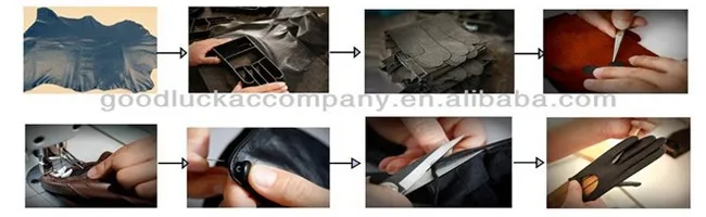 Womens leather car driving gloves for hot sell and the gloves back of hand three back muscle and bowknot adornment