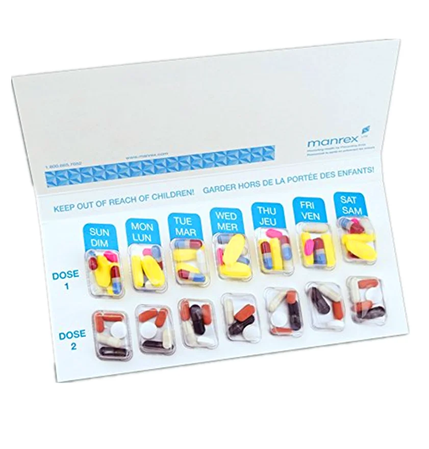 Cold Seal Bubble Pack Supplier For Medication Adherence Monthly Pill