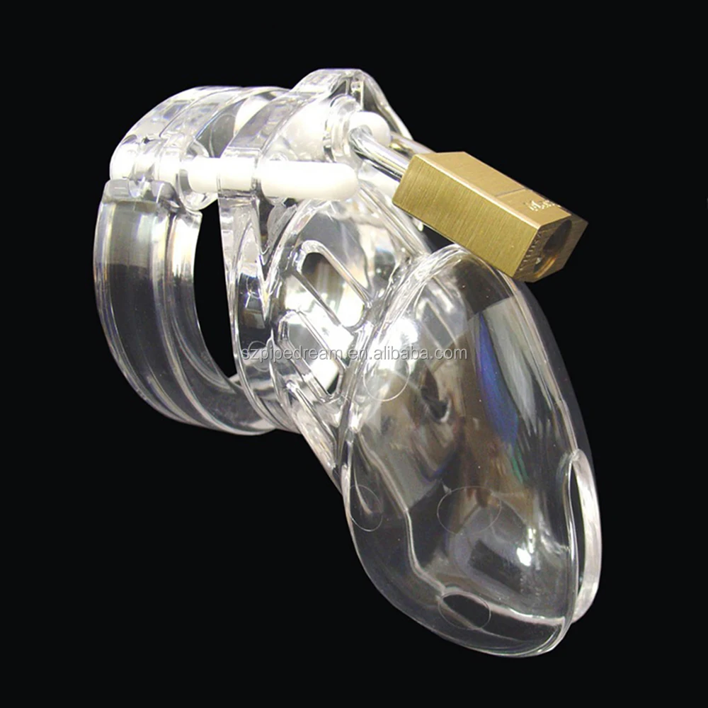 plastic male chastity device cock cage penis lock mens chastity
