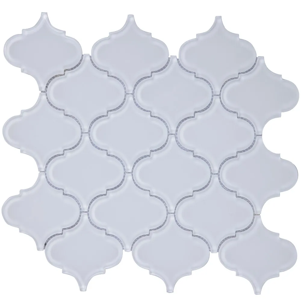 New design waterjet stone mosaic marble arabesque lantern tiles for kitchen splashback