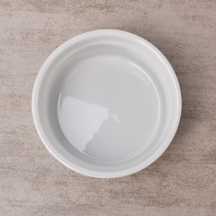 Wholesale kitchenware round striped white ramekin dish non stick fancy bakeware  .jpg