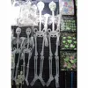 5170719-37 Halloween dark glowing skeleton hanging decorations, big size of glow up skeleton