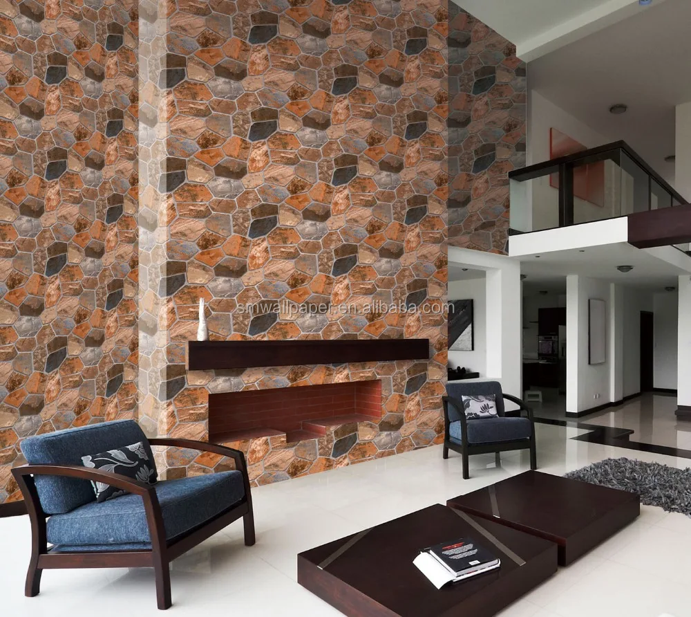 3d steen ontwerp behang vinyl wandbekleding voor kantoor muren ...
