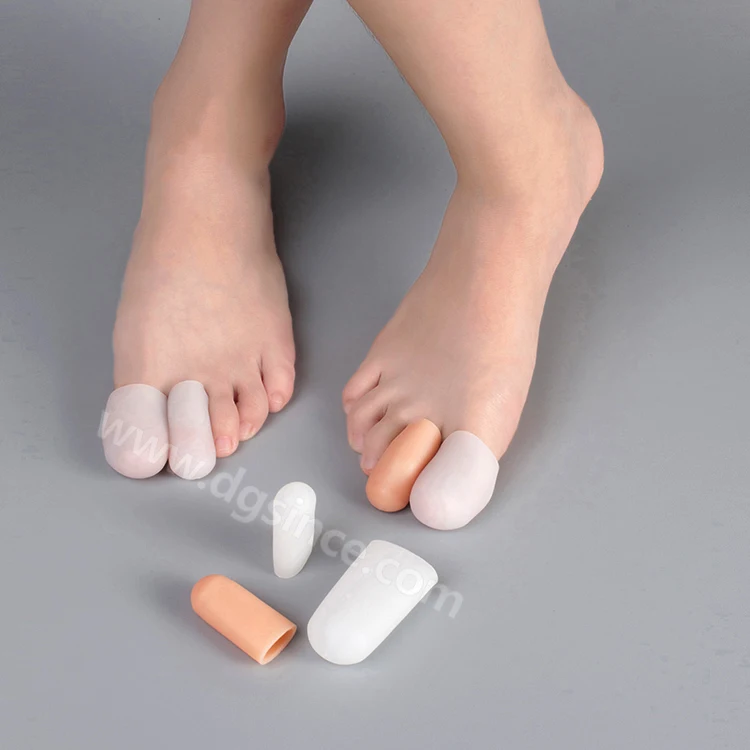 White Silicone Gel Protective Big Toe Cap Bandage Finger Toe Protectors