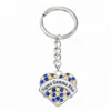 HUSURU Metal Alloy Charm Blue Yellow Crystal Sigma Gamma Rho 1922 Sorority Key Chain Greek Life Key Ring University Jewelry