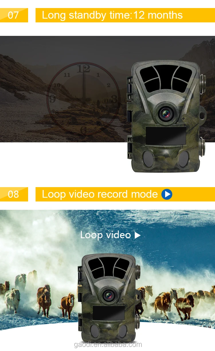 Newest Ultra Long Standby Time Trail Camera 120 Degree Wide Angle 16mp 0.5s Triggering Time