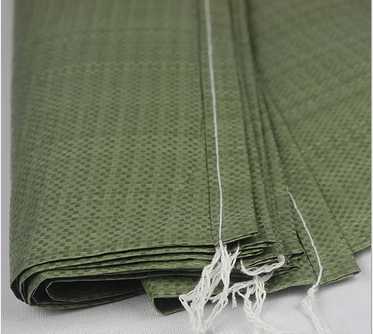 
China Hot Sell Green Color Trash Building Garbage Pp Woven Bag 
