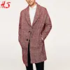 Chinese Suppliers Custom Winter Men's Checked Top Coat
