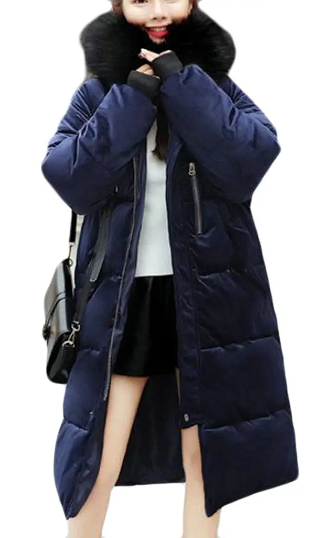 Macondoo Men Quilted Puffer Warm Thicken Hooded Winter Parka Coat Jacket