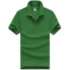 Men short sleeve solid color POLO shirt 65 Polyester 35 cotton lapel advertising shirt logo printing polo shirt